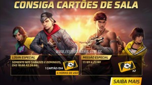 Notícias sobre Free Fire libera Cartão de Sala Personalizada grátis diariamente; veja como conseguir