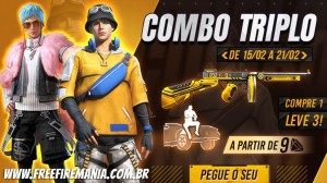 Notícias sobre Free Fire recebe Combo Triplo nesta terça (15); Veja as recompensas