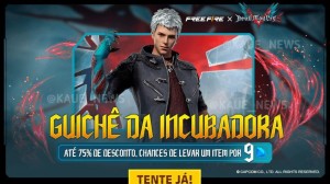 Notícias sobre Free Fire recebe evento Guichê da Incubadora com o pacote Nero