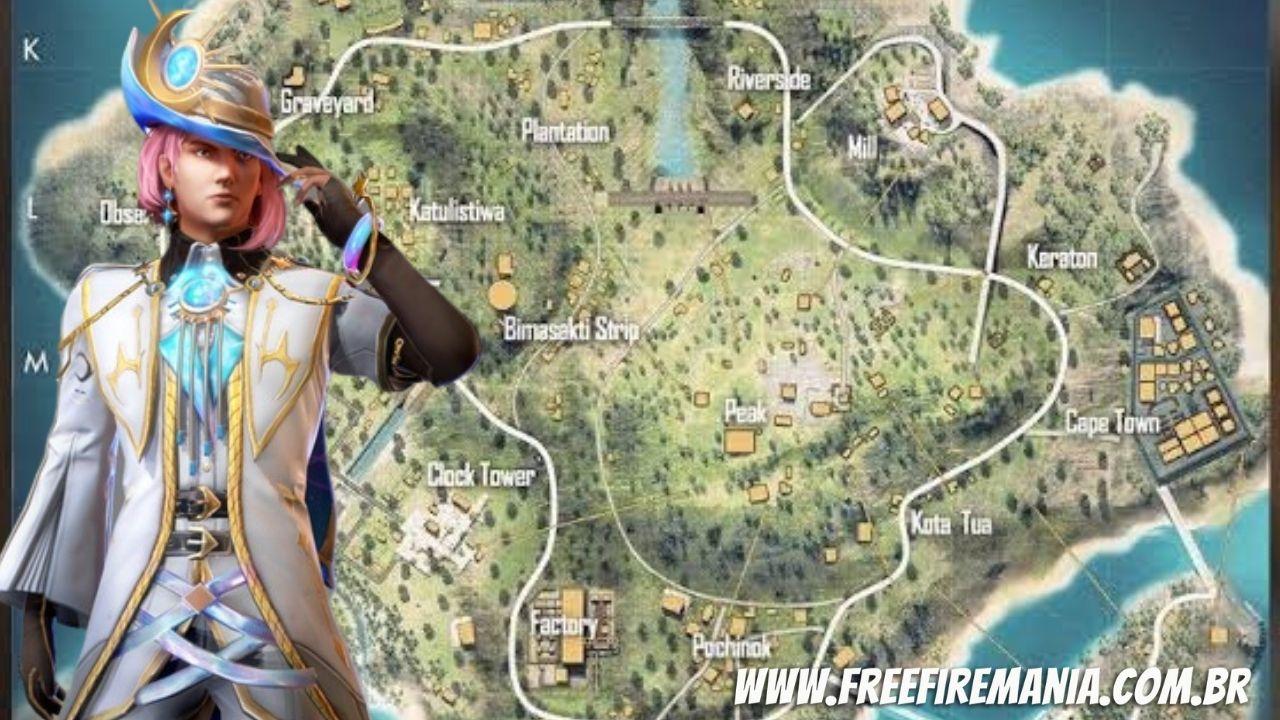 5 melhores lugares para cair no mapa Bermuda do Free Fire 