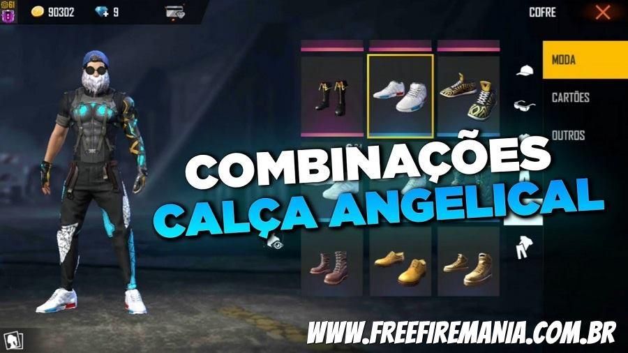 6 combinações de roupas e skins da Calça Angelical no Free Fire