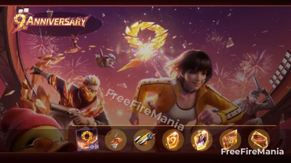 Los &iacute;tems del 9&ordm; aniversario de Free Fire aparecen en el APK