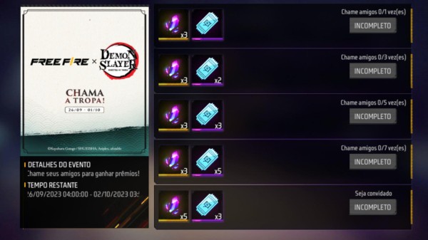 Imagem da notícia sobre Chamar de Volta Free Fire: Garena oferece recompensas para jogadores e amigos