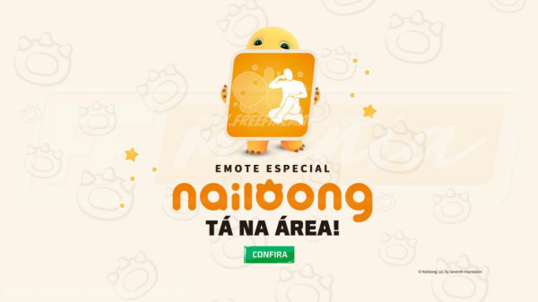 Escolha Royale Free Fire: Como conseguir Emote - Nailoong tá na área! e outros Prêmios