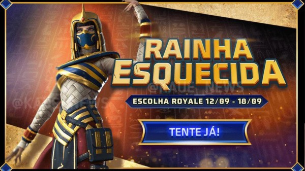 Notícia Free Fire: Free Fire: Rainha Esquecida chega ao jogo no Escolha Royale; saiba mais