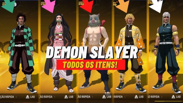 Notícia Free Fire: Free Fire x Demon Slayer: Calendário de recompensas vazado