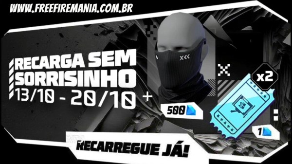 Imagem da notícia sobre Recarga Free Fire: ganhe Máscara Sem Sorrisinho ao comprar diamantes em 13 de outubro (2023)