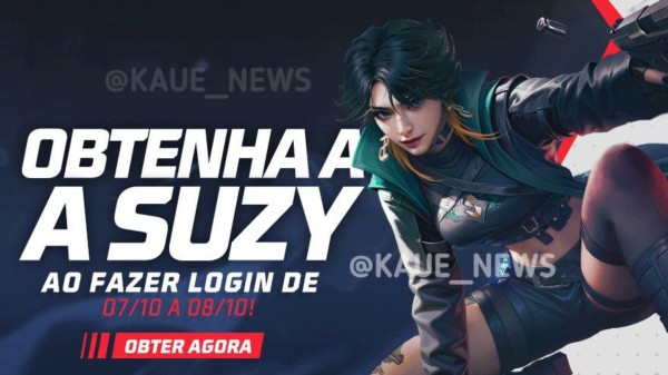 Imagem da notícia sobre Suzy, a nova personagem grátis do Free Fire