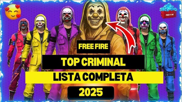 Top Criminal Free Fire: Find Out Which Is The Most Popular In 2025!