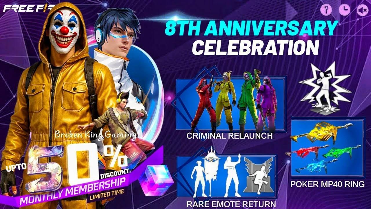 8º Aniversário do Free Fire: Celebração e Novidades Imperdíveis em 2025