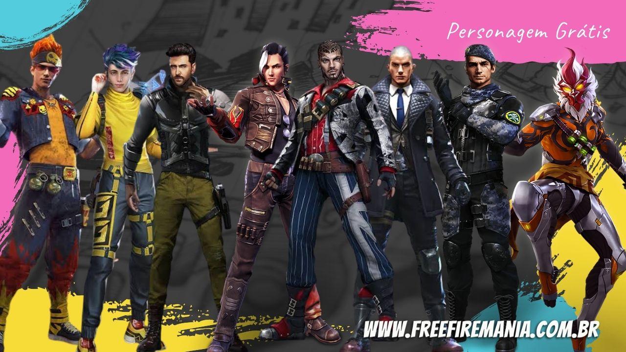 8 personagens estarão disponíveis no Free Fire, veja como conseguir e qual escolher