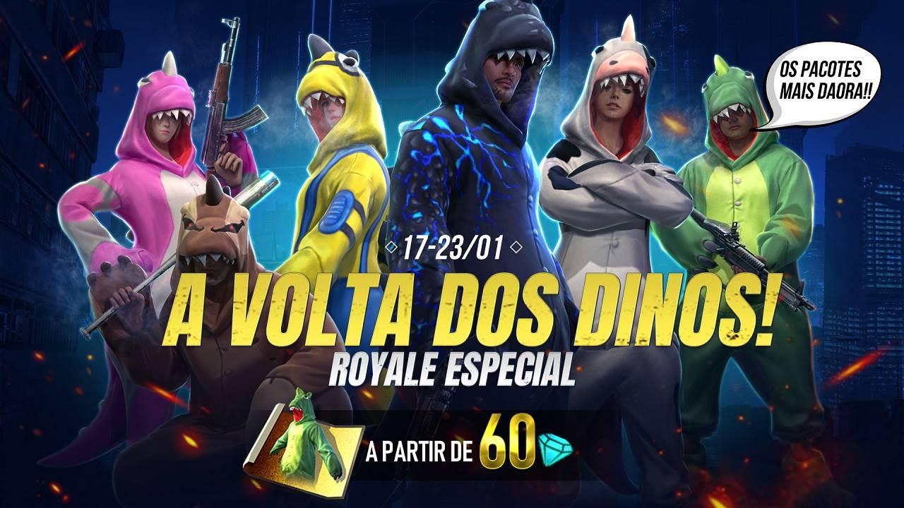 A Incubadora dos Dinos está de volta ao Free Fire!