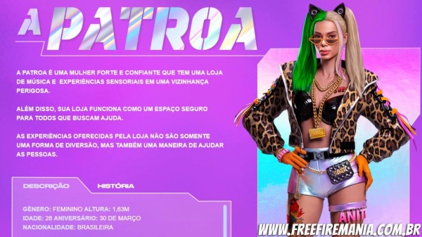 Una Patroa Free Fire: cómo conseguirla, descripción, historia y todo sobre Anitta no FF