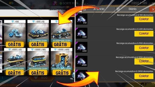 Código para Recarregar Diamante no Free Fire