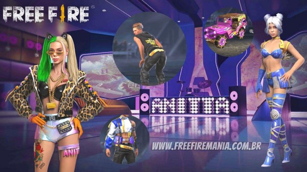 Anitta no Free Fire: check out all the partnership items