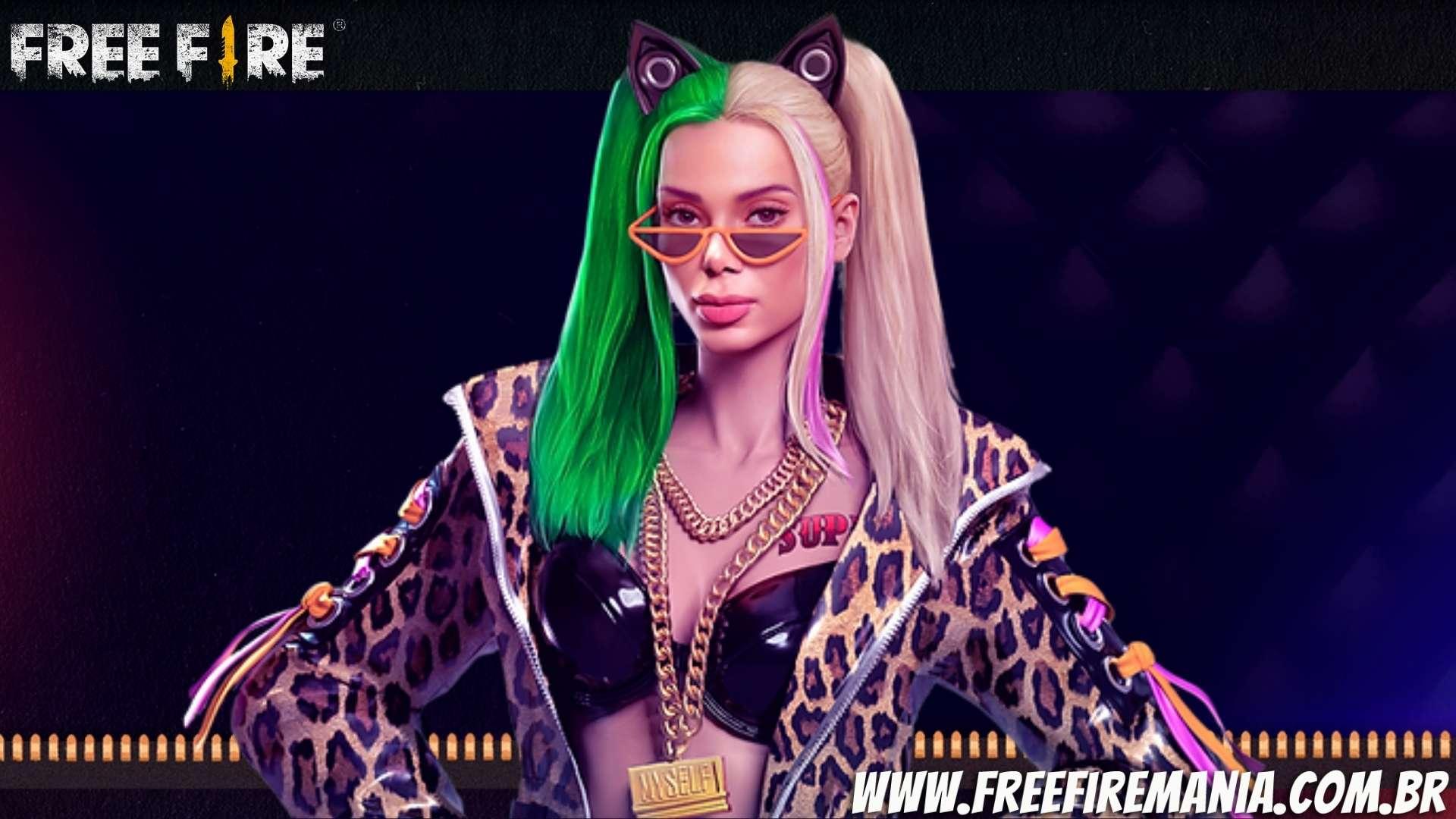 Anitta usa look parecido com skin de Free Fire e chama Nobru para jogar, free  fire