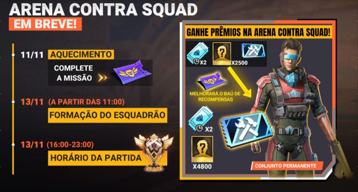 Arena Contra Squad: Torneio que da oportunidade de se tornar profissional está de volta ao Free Fire