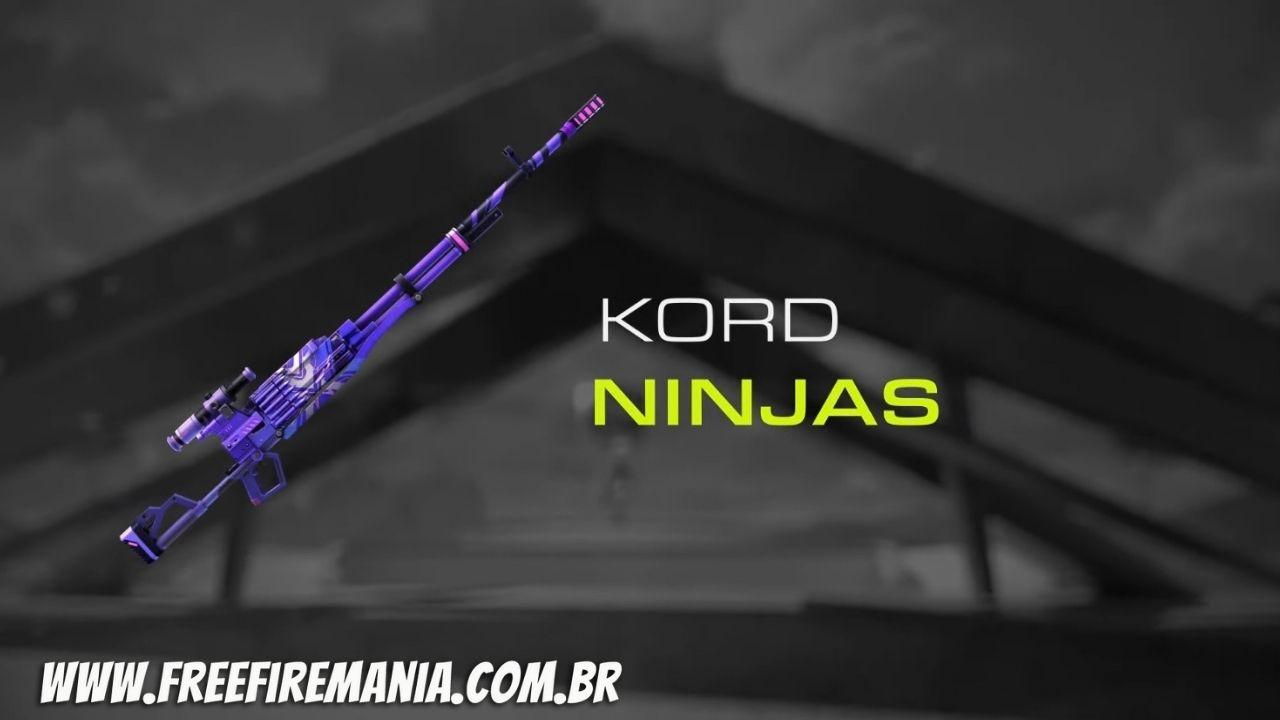Arma Royale Free Fire Julho 2021: KORD Ninjas será a próxima skin da roleta