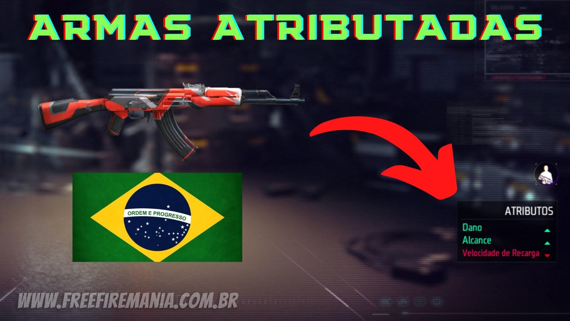 Armas atributadas chegaram ao Free Fire Brasil; saiba tudo