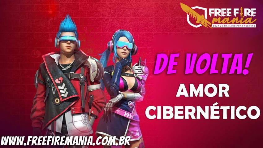 As skins dos Namorados, Eros e Psiquê Cibernética estão de volta ao Free Fire!