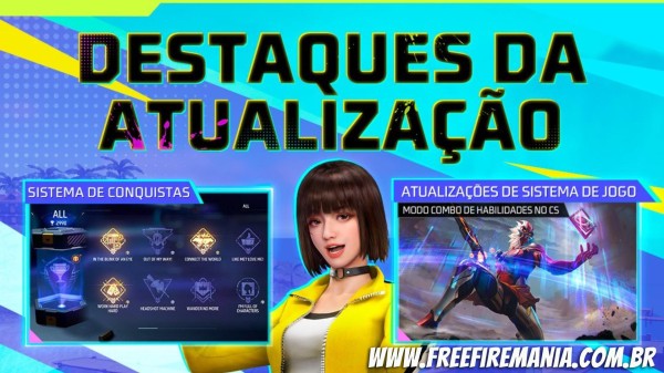 URGENTE!! MELHOR ATUALIZAÇÃO DO FREE FIRE 2023, NOVO OURO ROYALE, NOVOS  PASSES, PERSONAGENS E MAIS 