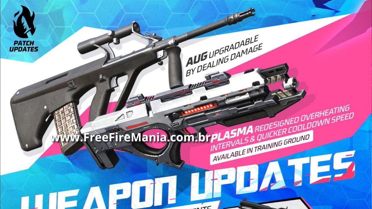 Actualización de Free Fire de abril de 2024: Plasma-X y AUG actualizables