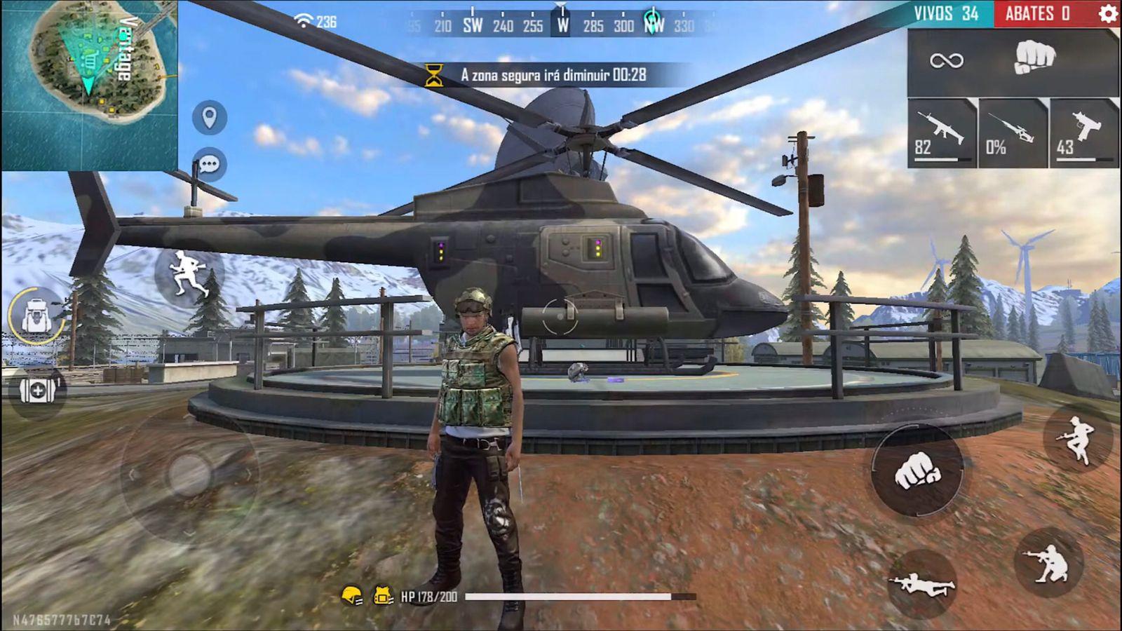 Helicóptero no Free Fire