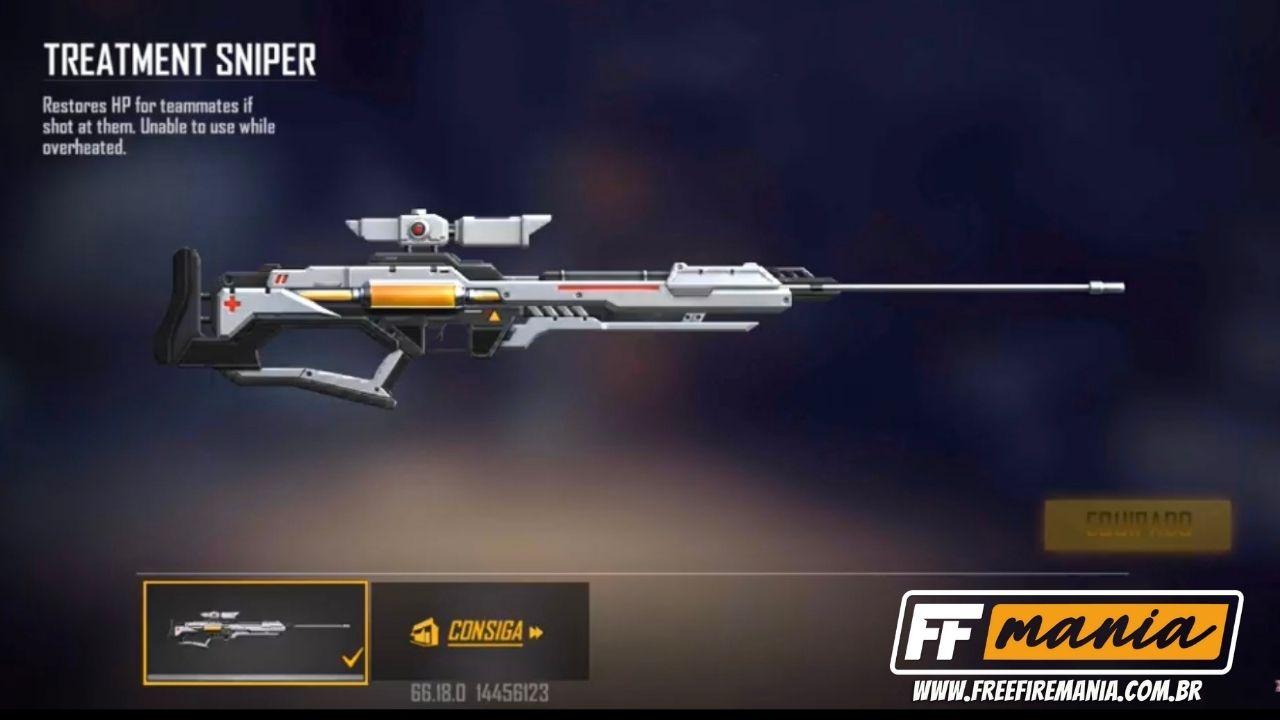 Atualização Free Fire Setembro 2021: nova Sniper e Espingarda de tratamento são adicionadas ao jogo