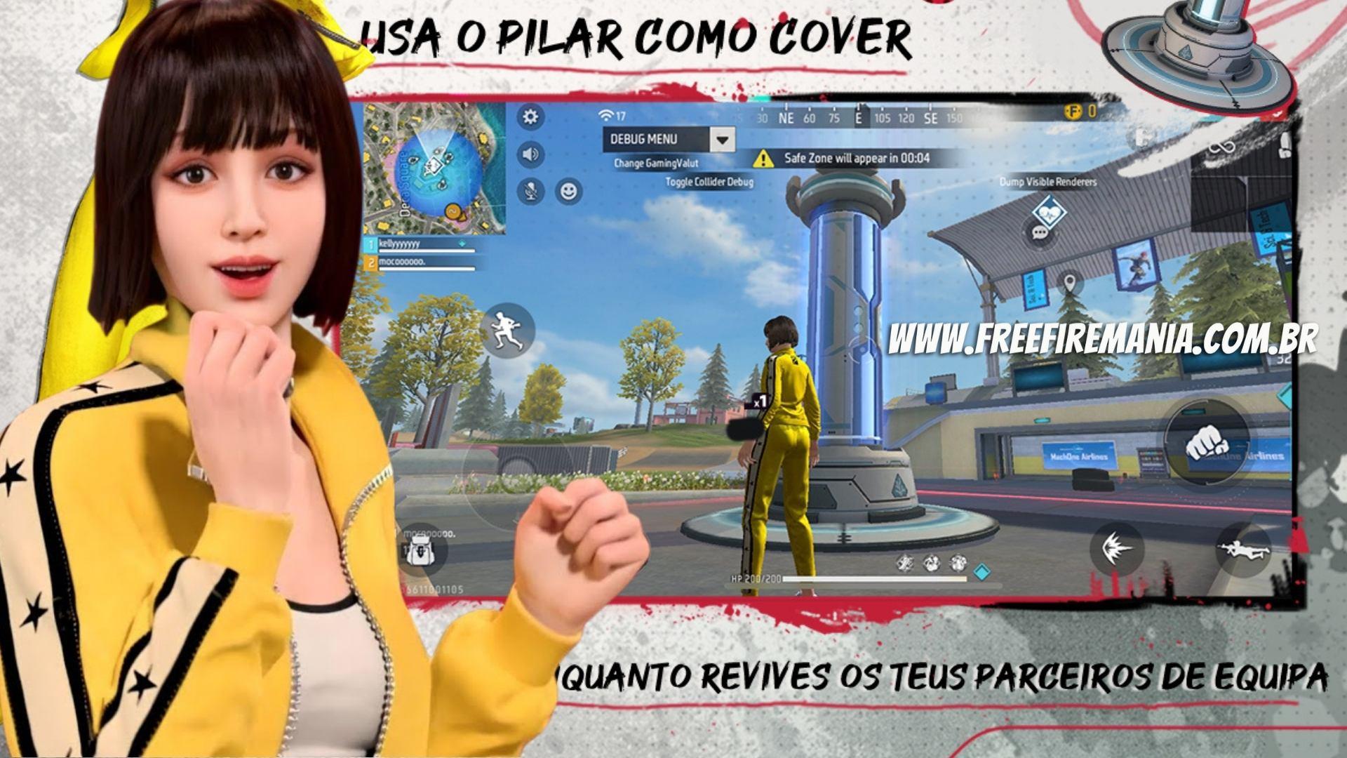 Atualização Free Fire: Sistema de Reviver ganhar um Pilar como Cover