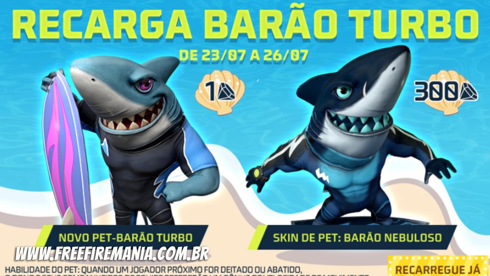 Barão Turbo Free Fire: novo pet disponível; confira habilidade