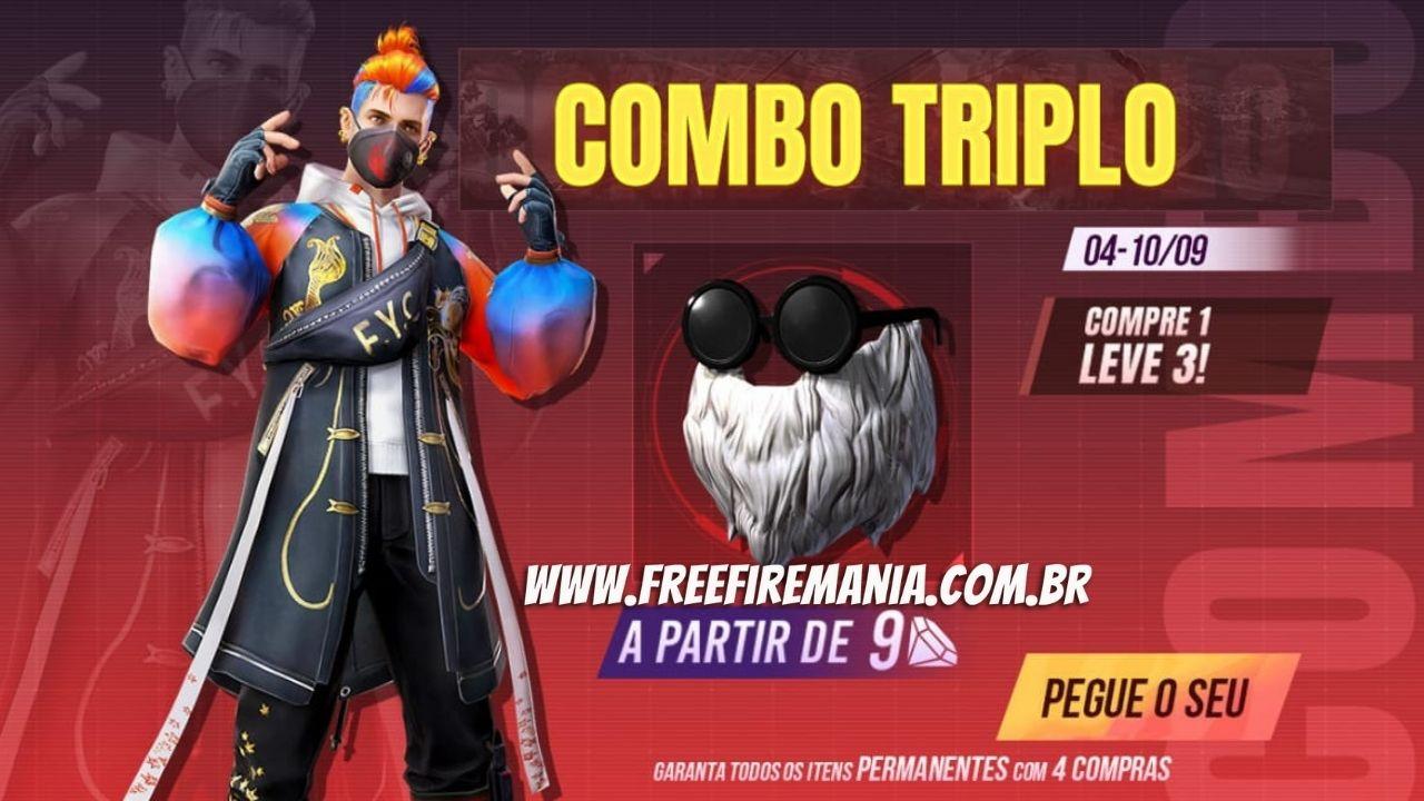 Barbinha Free Fire: como pegar a Barba do Velho, Máscara Antiga, através do Combo Triplo