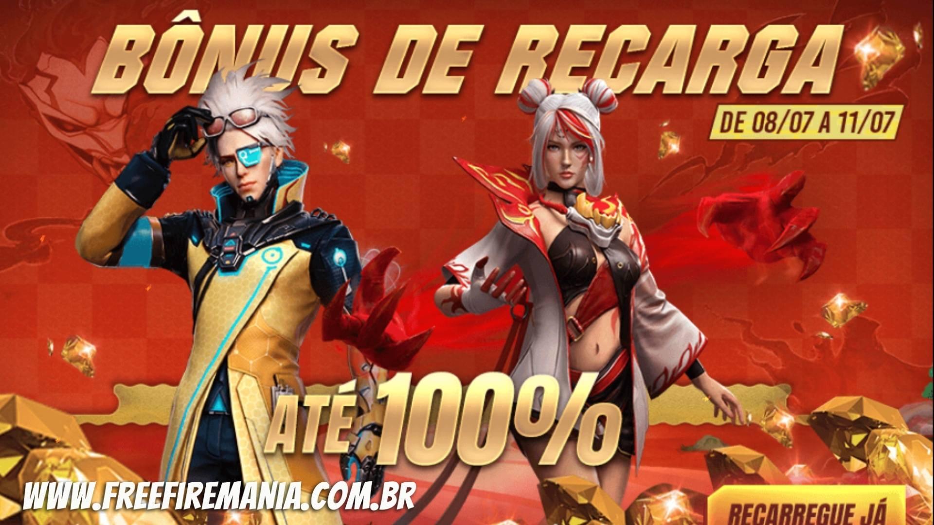 Free Fire - 85 Diamantes + 10% de Bônus