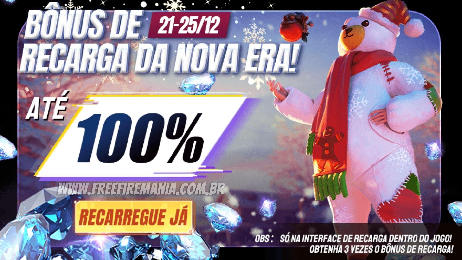 Free Fire: evento de recarga de Diamantes dá 100% de bônus, free fire