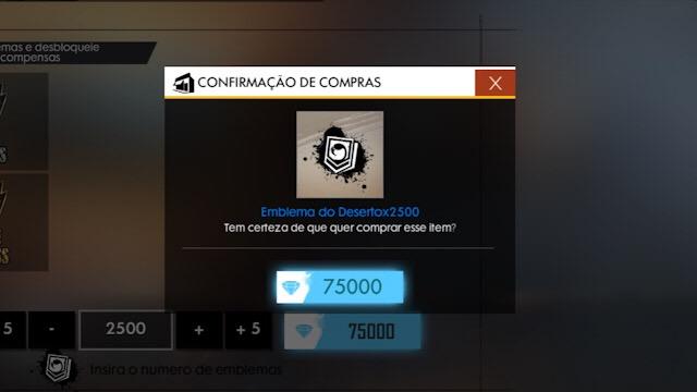 Bugou Tudo! Recargas estão dando 2500 Emblemas