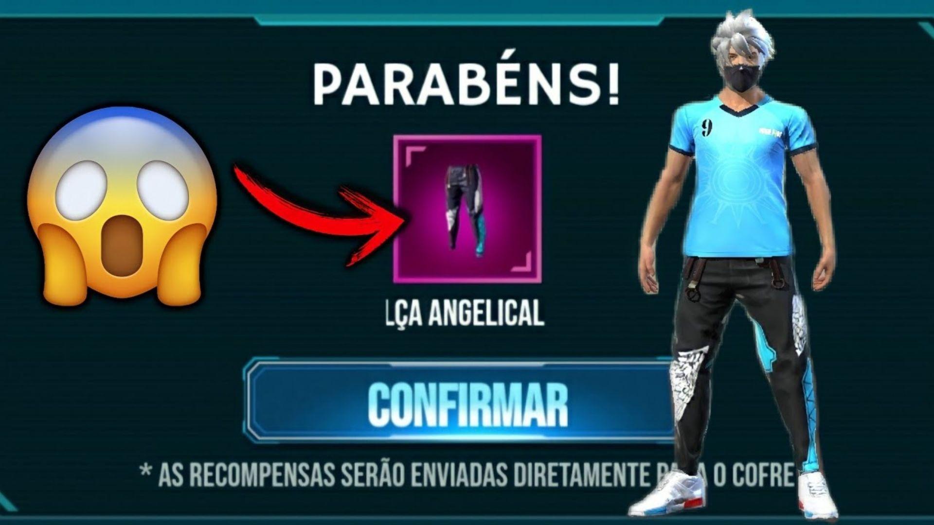 Conta de Free Fire com Calça Angelical Itens Raros, Item p/ Esporte e  Outdoor Calça Angelical Nunca Usado 51392382