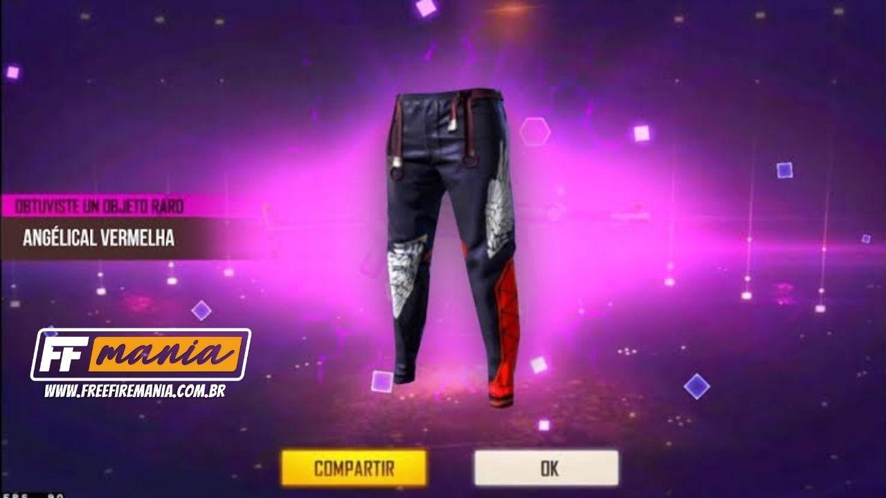 Calça Angelical Free Fire 2021: novo item na cor vermelha chega em 23 de Julho, saiba como pegar