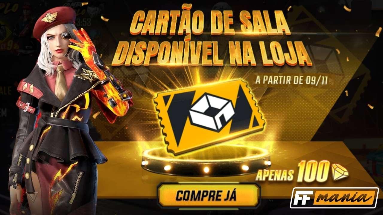 Cartão de Sala Personalizada Free Fire começa a ser vendido na loja