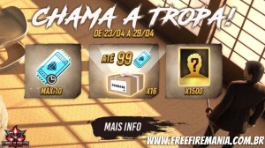 Chamar de Volta Free Fire julho 2022: convide amigos e ganhe