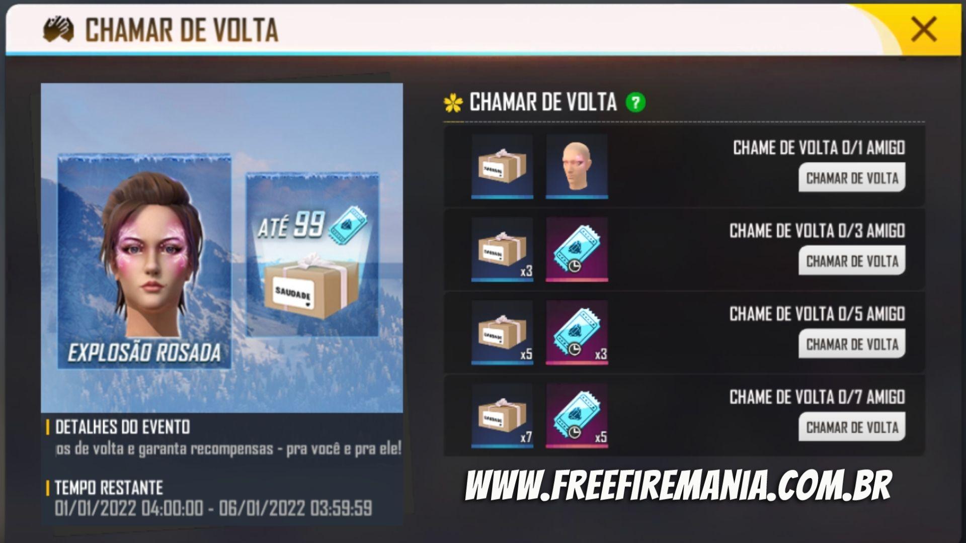 Chamar amigo de volta Free Fire - Ferramenta de ID para completar mais  rápido