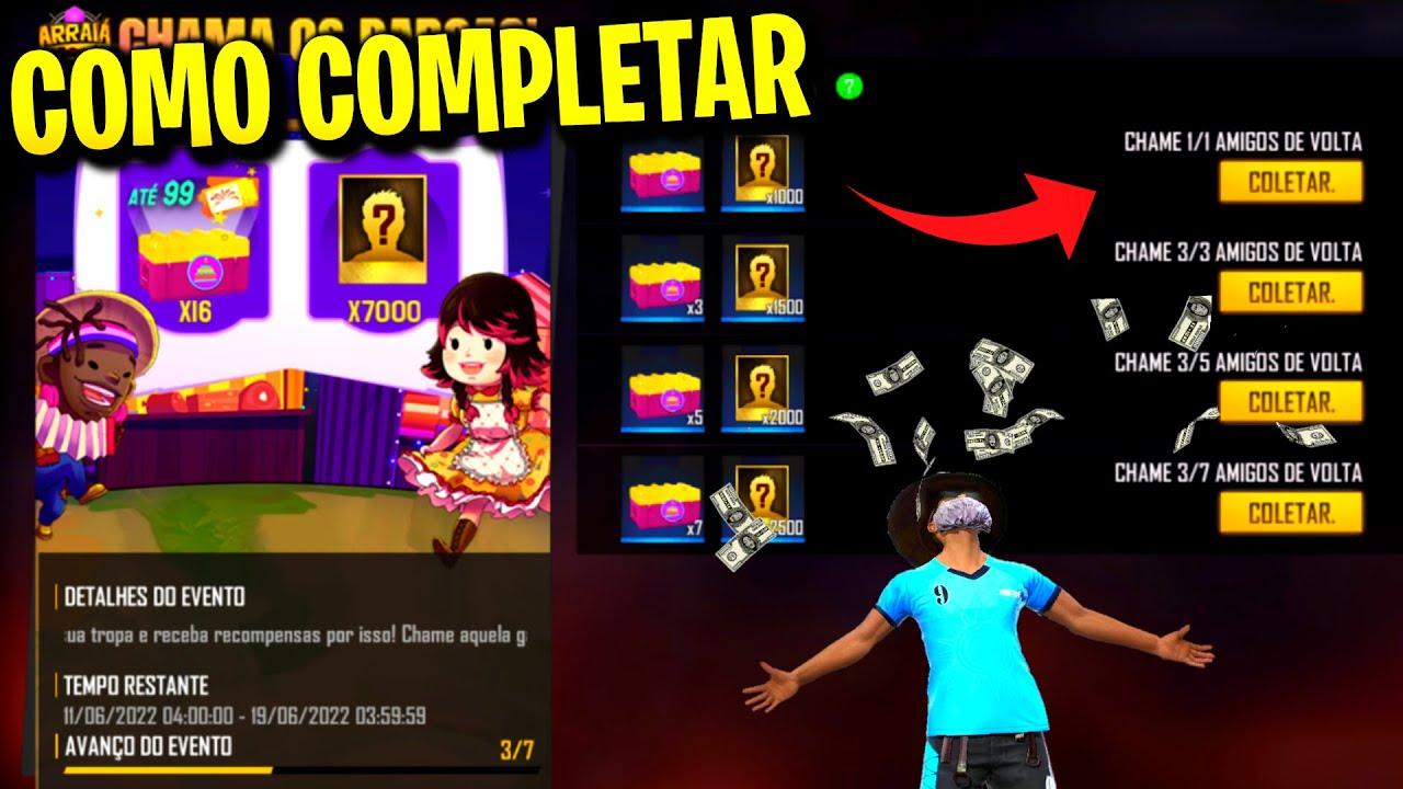 Como convidar amigos de volta no Free Fire e participar de novo