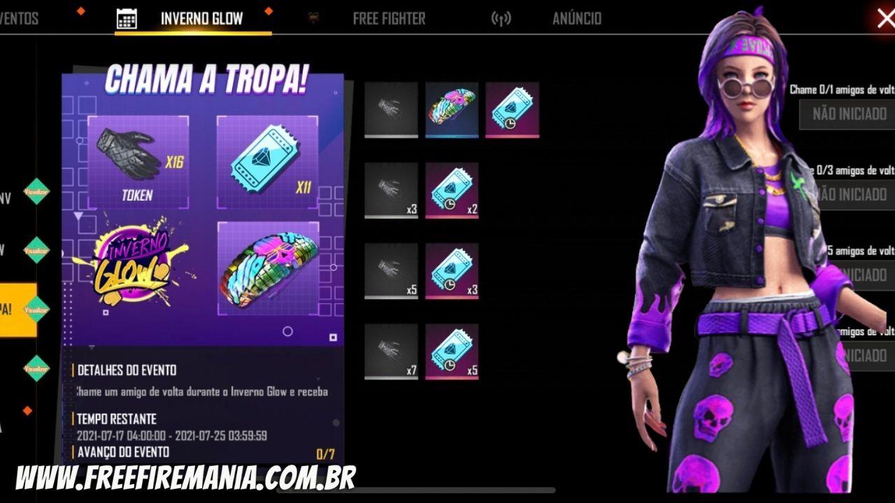 Free Fire: como chamar amigo de volta no 'Chama a Tropa' do Dia do Booyah