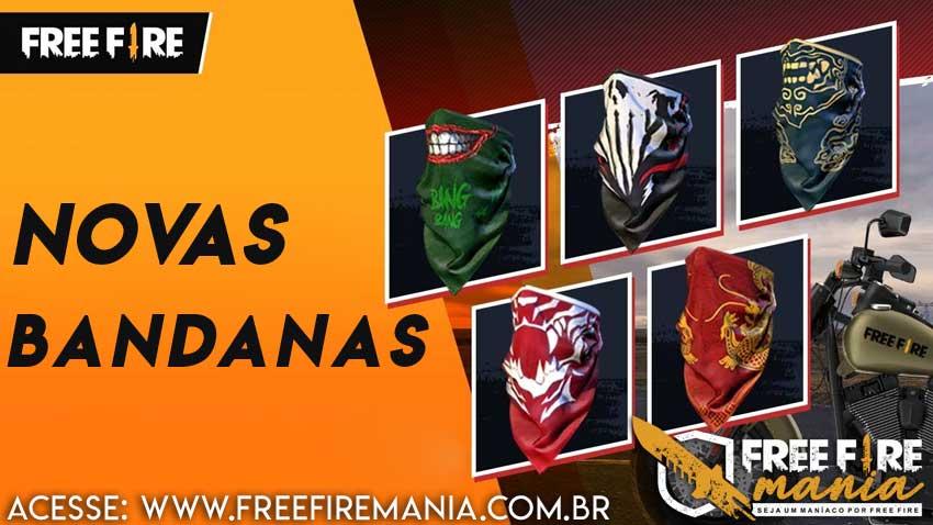 Chegaram as novas Bandanas e Lenços do Free Fire