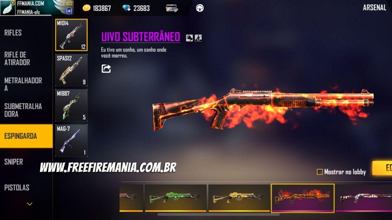 Free Fire code: CODIGUIN with M1014 Underground Howl boxes available in Europe