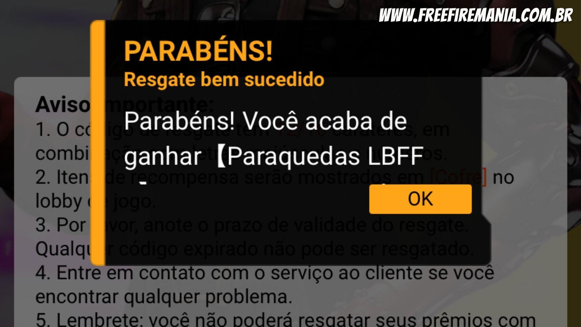 Código Free Fire infinito LBFF 2022: resgate agora no site Rewards da Garena