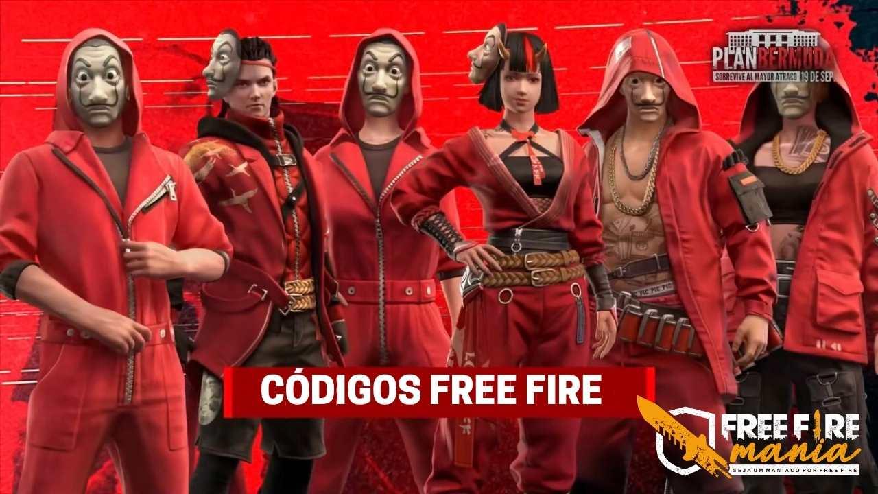 Códigos Free Fire: novos pacotes de La Casa de Papel