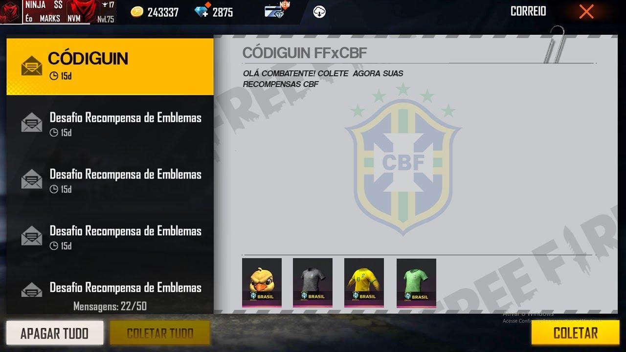 CODIGUIN FF 2021: código do Brasil x Uruguai disponível, veja como resgatar no Reward