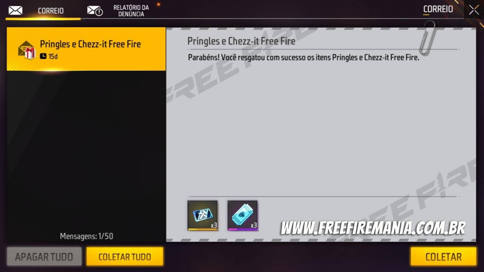CODIGUIN FF: novos códigos Free Fire da parceria Pringles nesta terça (10)