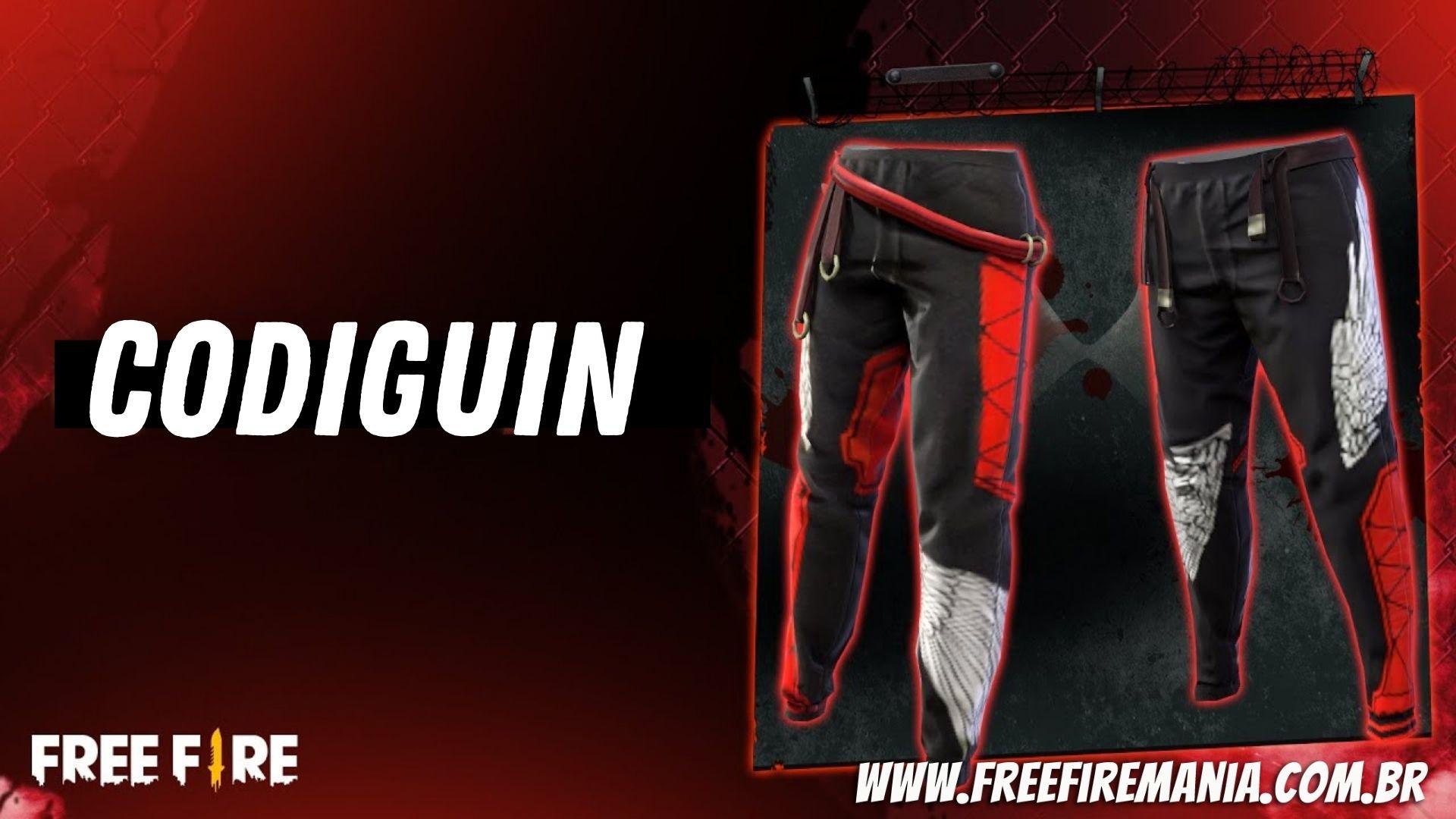 CODIGUIN FF 2021: Códigos Free Fire da Calça Angelical vermelha - Free Fire  Club