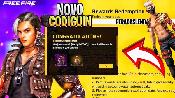 CODIGUIN FF 2024: código Free Fire Fera das Lendas; Resgate no Rewards