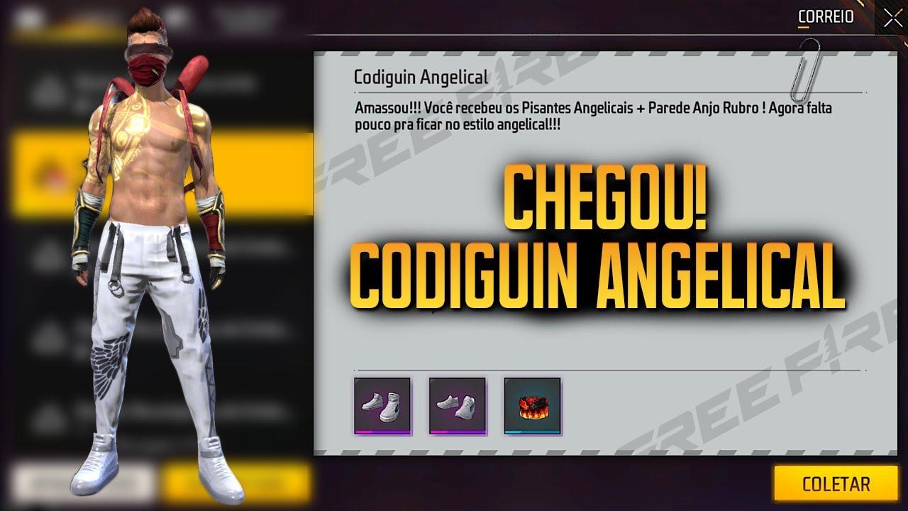 CODIGUIN FF: código Free Fire Calça Angelical azul e branca - Free Fire Club